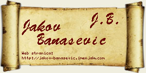 Jakov Banašević vizit kartica